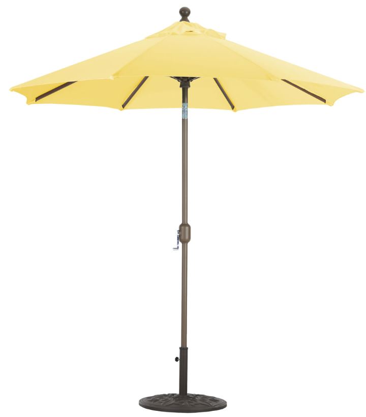 GALTECH 7.5' Deluxe Auto Tilt Octagon Umbrella Buttercup