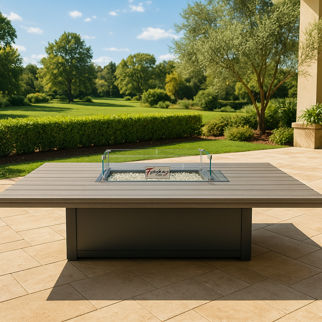 Telescope MGP Top Fire Tables 48" x 84" Rectangular MGP Top Outdoor Fire Table