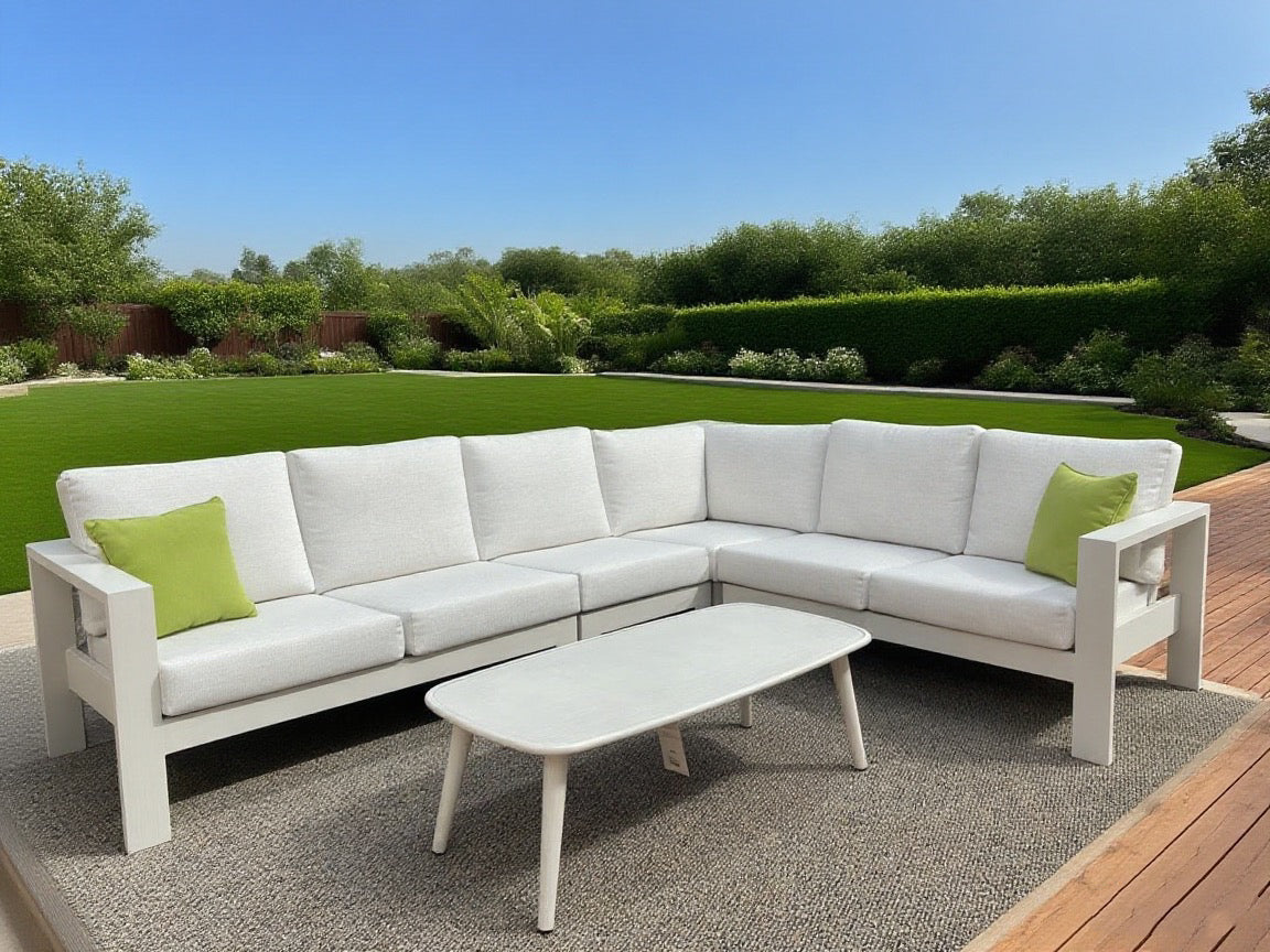 Ratana Park Lane Outdoor sectional sofa with a patio coffee table