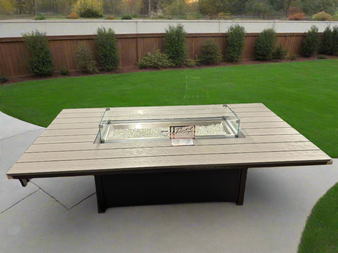 Telescope MGP Top Fire Tables 48" x 84" Rectangular MGP Top Outdoor Fire Table
