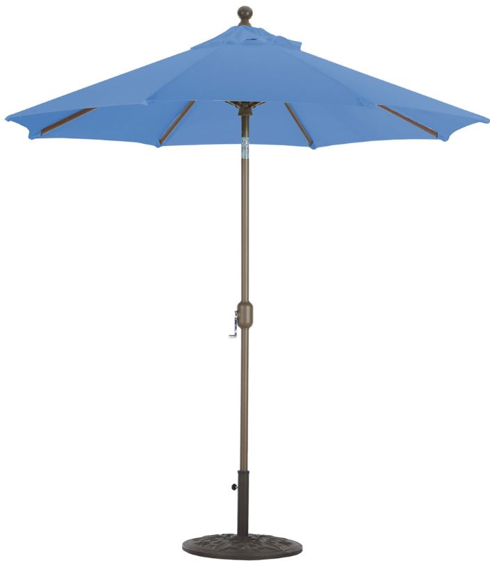 GALTECH 7.5' Deluxe Auto Tilt Octagon Umbrella Pacific Blue