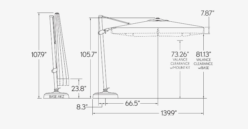 Treasure Garden 10' Square Cantilever