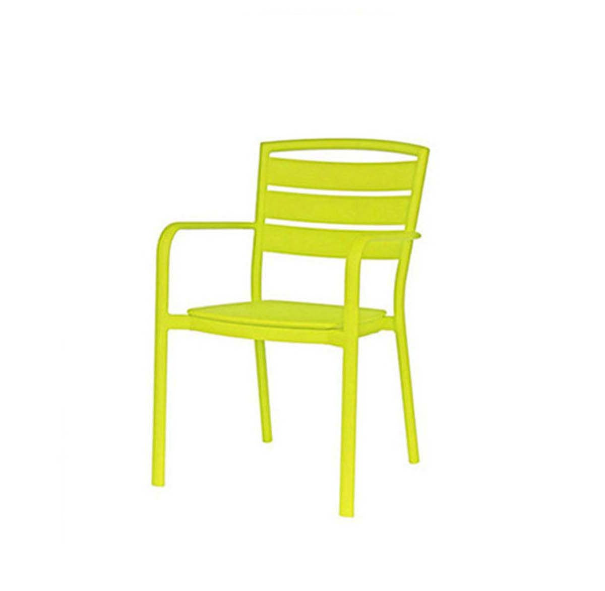 Ratana Ciara Stacking Outdoor Arm Chair Yellow