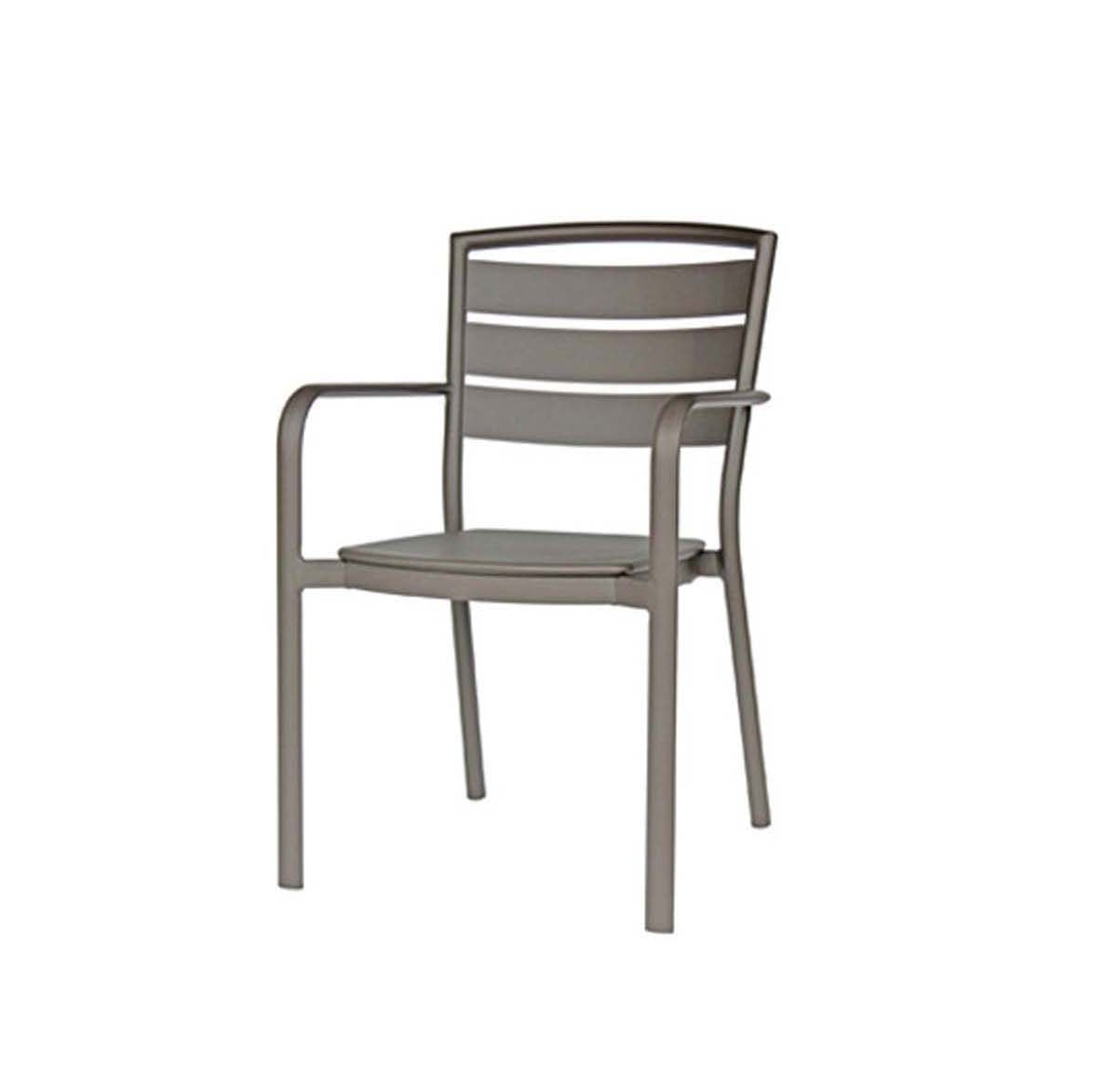 Ratana Ciara Stacking Outdoor Arm Chair Gray
