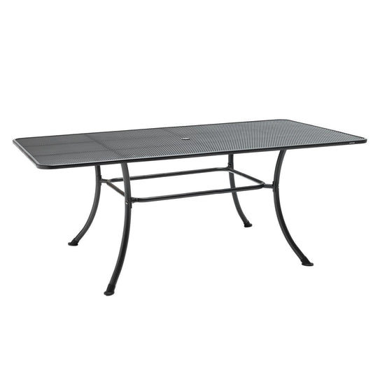 Kettler 79" x 40" Rect Outdoor Mesh Dining Table w/ Umbrella Hole