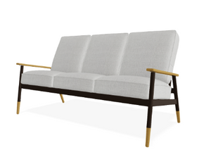 Telescope Welles Cushion Three-Seat Sofa w/ Welting