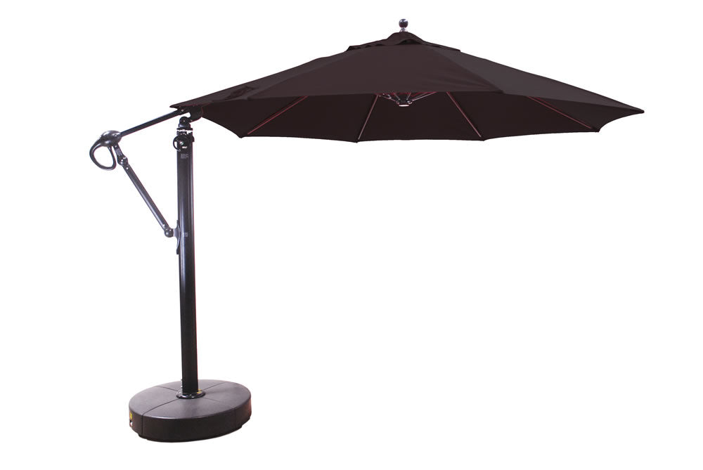GALTECH 11' Oct Cantilever with Wheeled Base Black