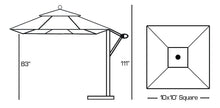 Load image into Gallery viewer, GALTECH 10&#39;x 10&#39; Sq Cantilever