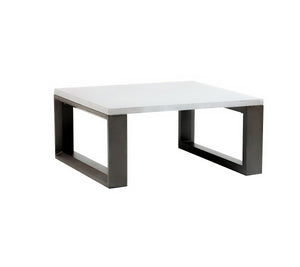 Ratana Element 5.0 40" Sq Coffee Table w/ Aluminum Top