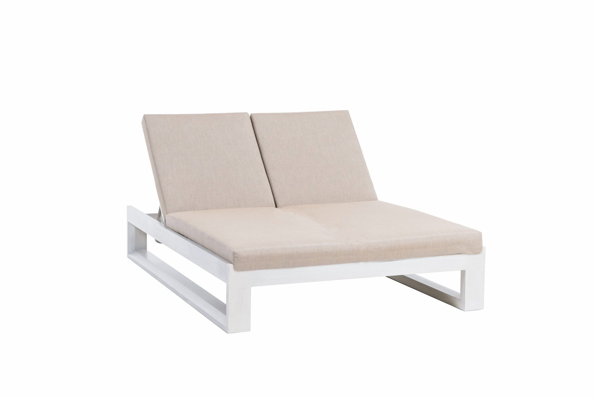 Ratana Element 5.0 Outdoor Double Chaise Lounger White Frame