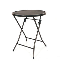 Load image into Gallery viewer, Kettler 24&quot; Round Mesh Top Folding Table