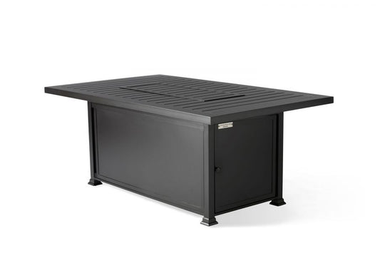 Mallin 60.5" x 36" Paso Robles Rectangular Chat Height Outdoor Fire Table with the lead on