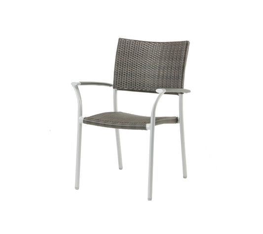 Ratana New Roma Stacking Arm Chair w/Aluminum Armrest