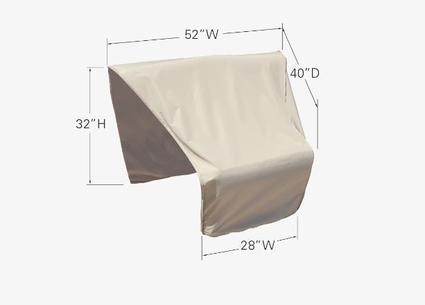 Modular Wedge Sectional Protective Cover  dimentions